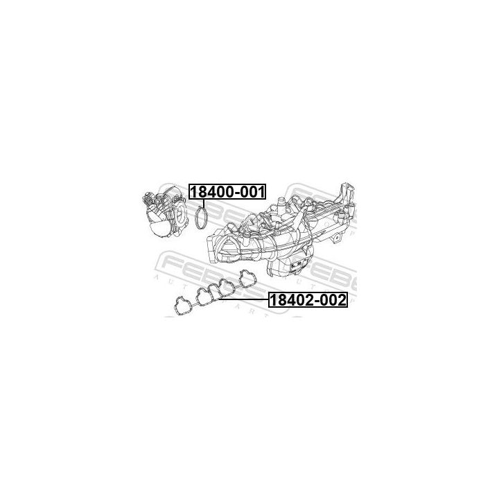 Tarpiklis, droselio korpusas FEBEST 18400-001