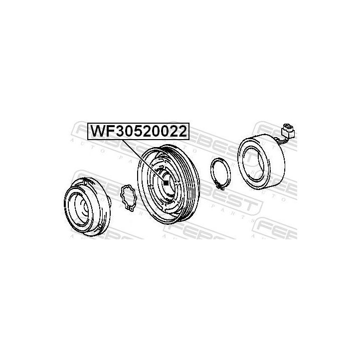 Guolis, kompresoriaus velenas FEBEST WF30520022