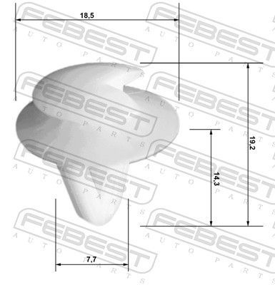 Laikantysis spaustukas, durų vidaus skydas FEBEST 88570-011
