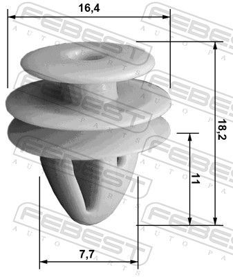 Laikantysis spaustukas, durų vidaus skydas FEBEST 88570-070