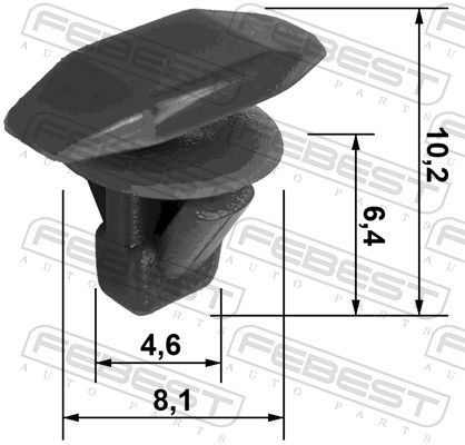 Laikantysis spaustukas, variklio gaubto izoliacija FEBEST 88570-010