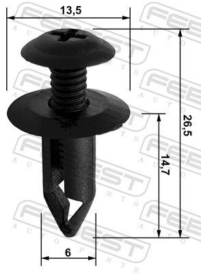 Laikantysis spaustukas, dugno apmušalai FEBEST 88570-057