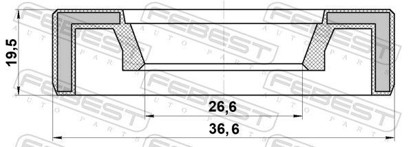 Tarpiklis, kumštelinio veleno perstatymo įtaisas FEBEST 95AAY-28360920X
