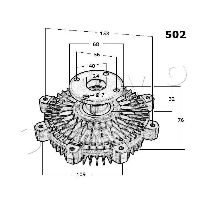 Sankaba, radiatoriaus ventiliatorius JAPKO 36502