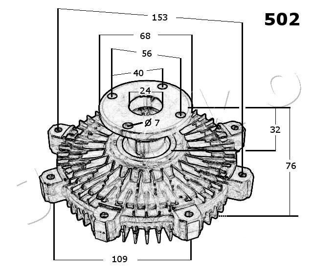 Sankaba, radiatoriaus ventiliatorius JAPKO 36502