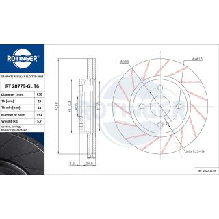 Stabdžių diskas ROTINGER RT 20779-GL T6