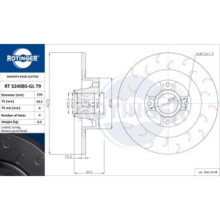 Stabdžių diskas ROTINGER RT 3240BS-GL T9