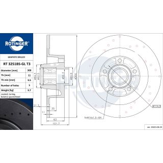 Stabdžių diskas ROTINGER RT 3251BS-GL T3