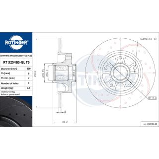 Stabdžių diskas ROTINGER RT 3254BS-GL T5