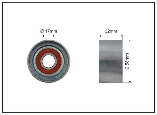 įtempiklio skriemulys, paskirstymo diržas CAFFARO 224-101