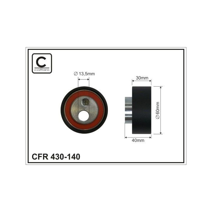 įtempiklio skriemulys, paskirstymo diržas CAFFARO 430-140