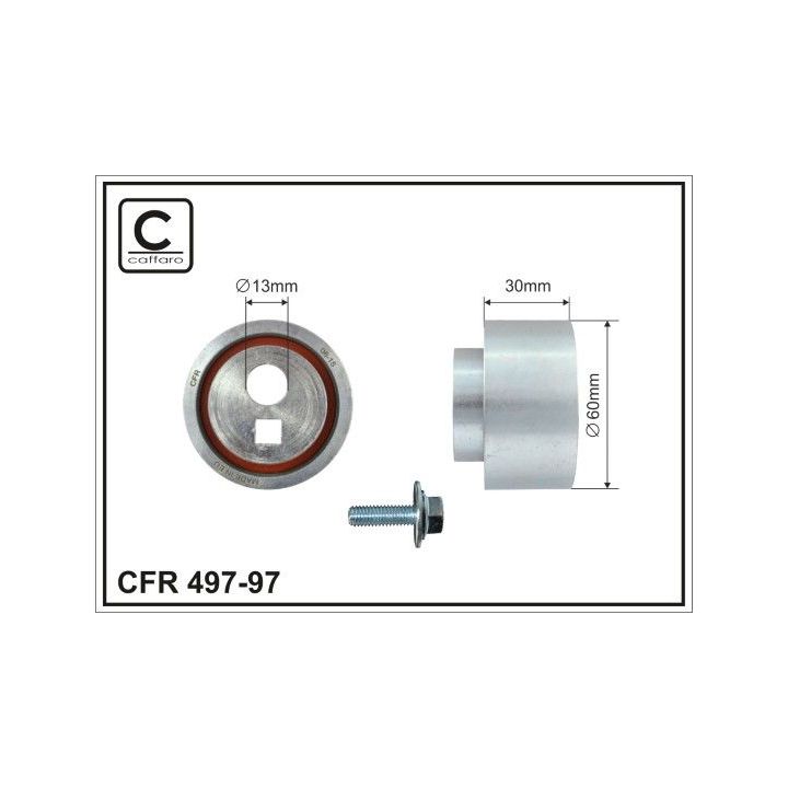 įtempiklio skriemulys, paskirstymo diržas CAFFARO 497-97