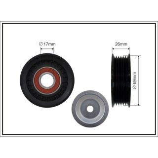 įtempiklio skriemulys, V formos rumbuotas diržas CAFFARO 268-00