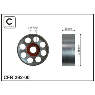 įtempiklio skriemulys, V formos rumbuotas diržas CAFFARO 292-00