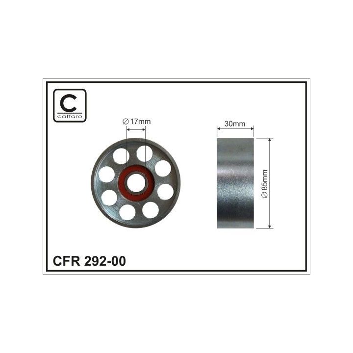 įtempiklio skriemulys, V formos rumbuotas diržas CAFFARO 292-00