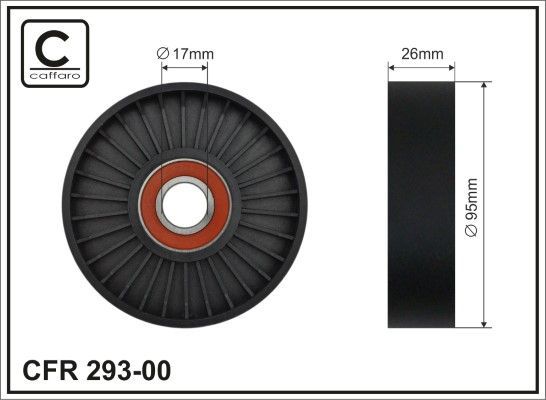 įtempiklio skriemulys, V formos rumbuotas diržas CAFFARO 293-00