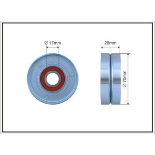 įtempiklio skriemulys, V formos rumbuotas diržas CAFFARO 332-99
