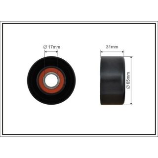 įtempiklio skriemulys, V formos rumbuotas diržas CAFFARO 366-00