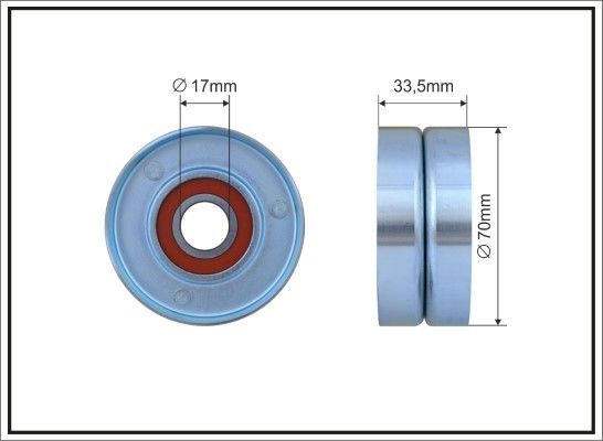 įtempiklio skriemulys, V formos rumbuotas diržas CAFFARO 500083