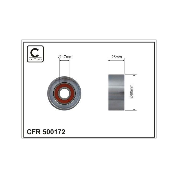 įtempiklio skriemulys, V formos rumbuotas diržas CAFFARO 500172