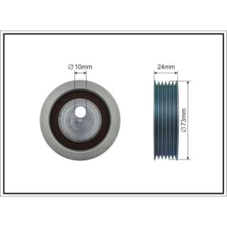 įtempiklio skriemulys, V formos rumbuotas diržas CAFFARO 500190