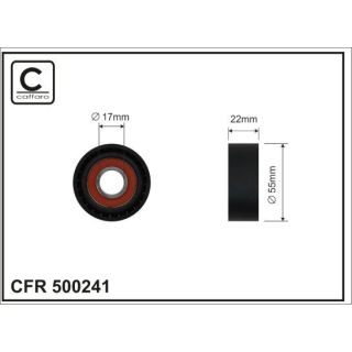įtempiklio skriemulys, V formos rumbuotas diržas CAFFARO 500241