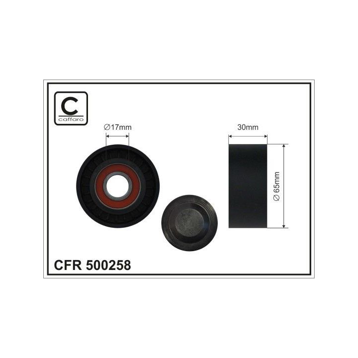 įtempiklio skriemulys, V formos rumbuotas diržas CAFFARO 500258