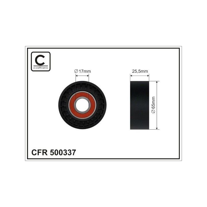 įtempiklio skriemulys, V formos rumbuotas diržas CAFFARO 500337