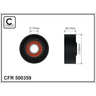 įtempiklio skriemulys, V formos rumbuotas diržas CAFFARO 500359