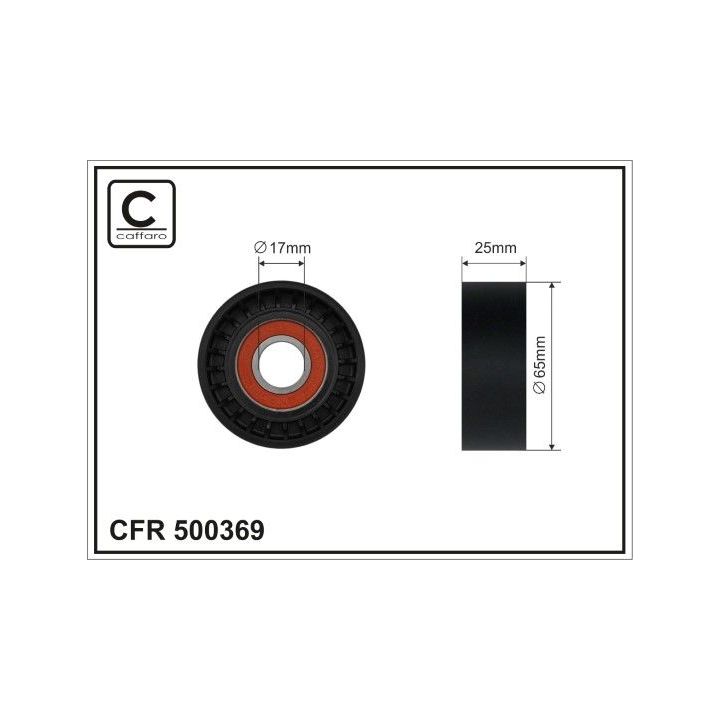 įtempiklio skriemulys, V formos rumbuotas diržas CAFFARO 500369