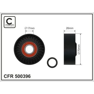 įtempiklio skriemulys, V formos rumbuotas diržas CAFFARO 500396