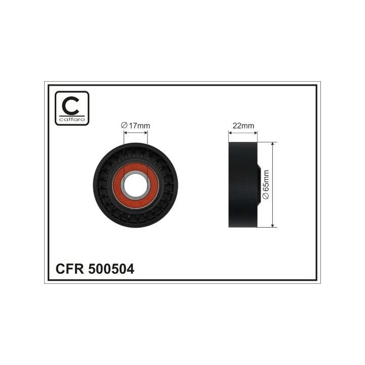 įtempiklio skriemulys, V formos rumbuotas diržas CAFFARO 500504