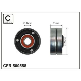 įtempiklio skriemulys, V formos rumbuotas diržas CAFFARO 500558