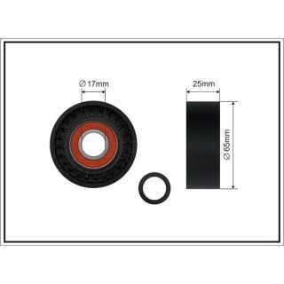 įtempiklio skriemulys, V formos rumbuotas diržas CAFFARO 500706