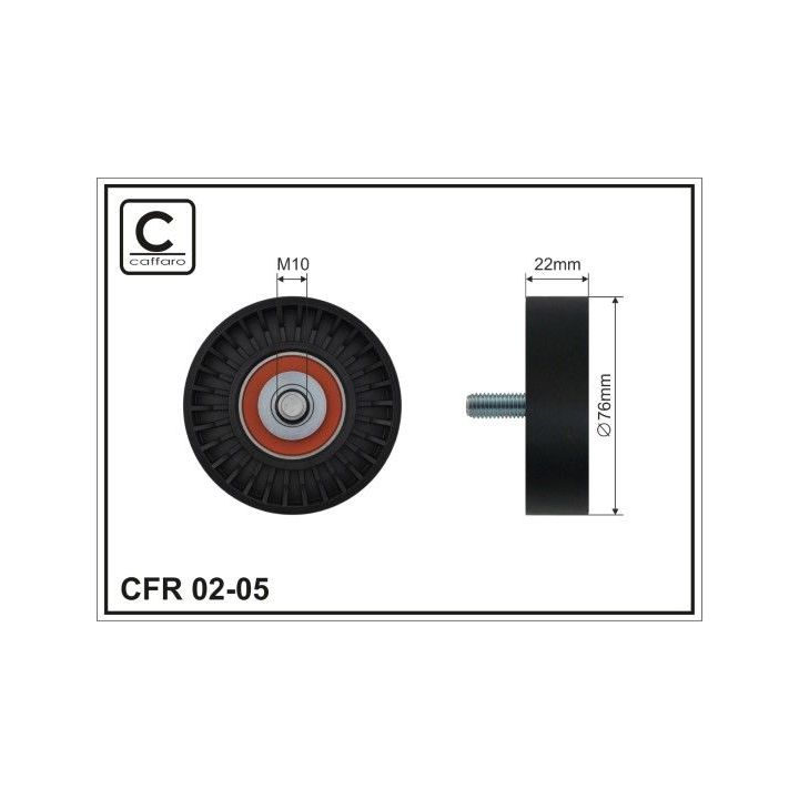Kreipiantysis skriemulys, V formos rumbuotas diržas CAFFARO 02-05
