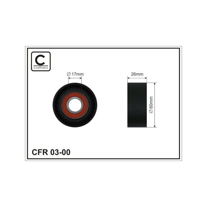 Kreipiantysis skriemulys, V formos rumbuotas diržas CAFFARO 03-00