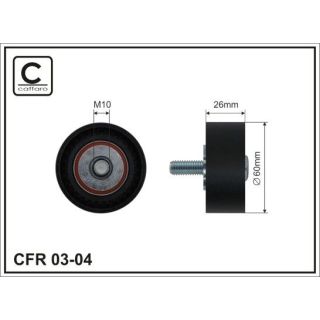 Kreipiantysis skriemulys, V formos rumbuotas diržas CAFFARO 03-04