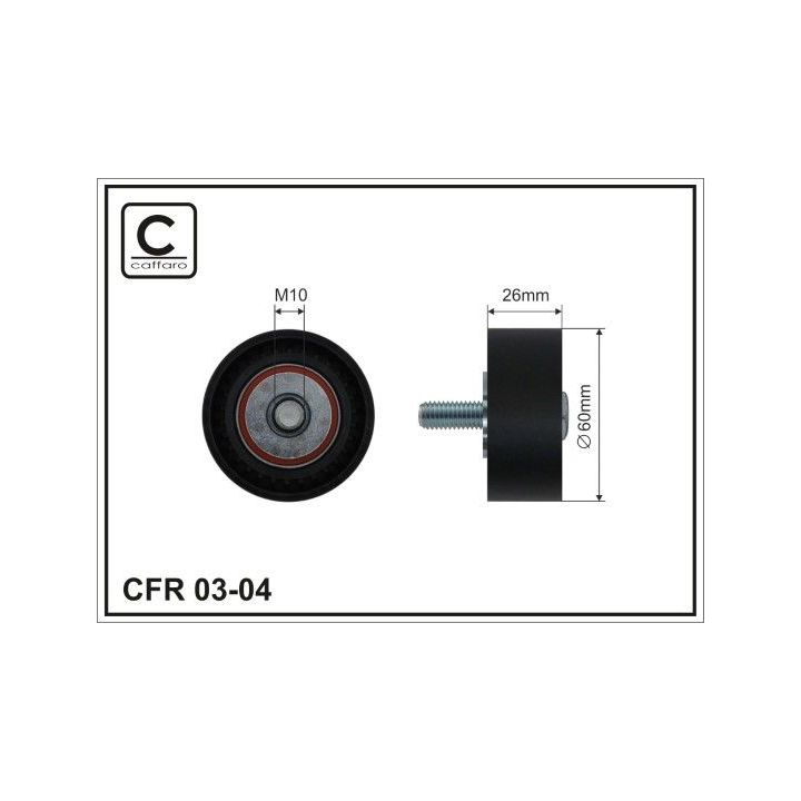 Kreipiantysis skriemulys, V formos rumbuotas diržas CAFFARO 03-04