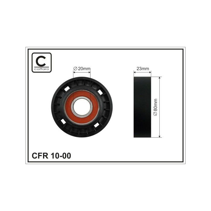 Kreipiantysis skriemulys, V formos rumbuotas diržas CAFFARO 10-00