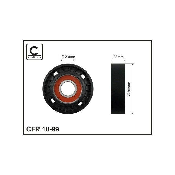 Kreipiantysis skriemulys, V formos rumbuotas diržas CAFFARO 10-99