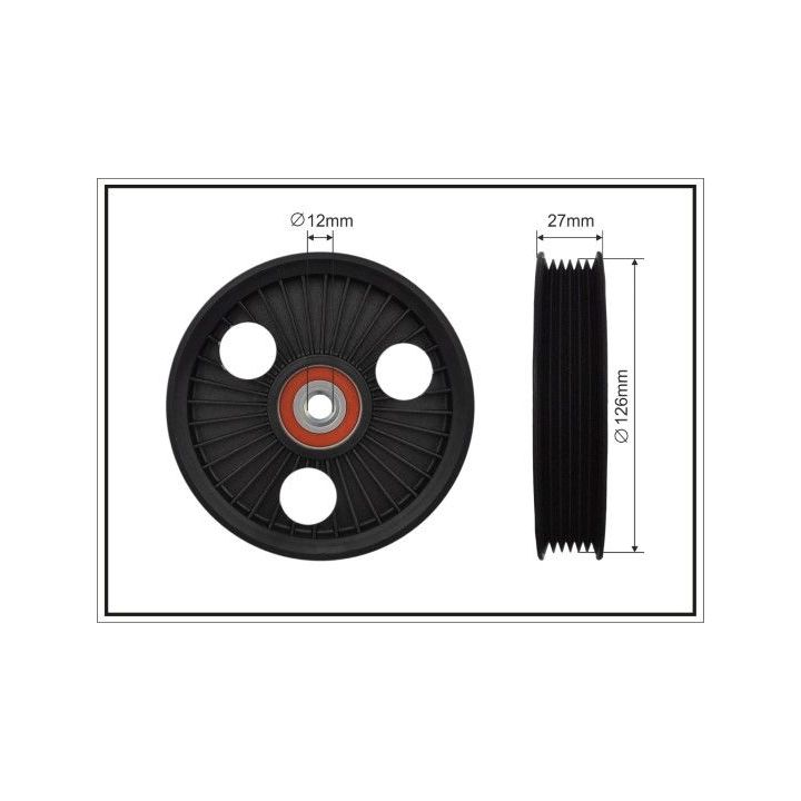 Kreipiantysis skriemulys, V formos rumbuotas diržas CAFFARO 105-00