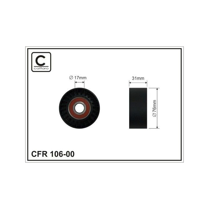 Kreipiantysis skriemulys, V formos rumbuotas diržas CAFFARO 106-00