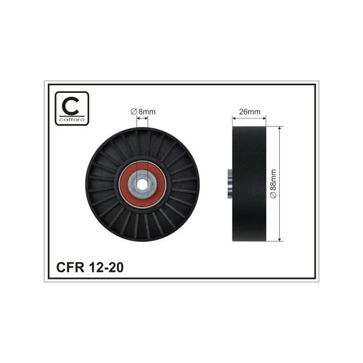 Kreipiantysis skriemulys, V formos rumbuotas diržas CAFFARO 12-20