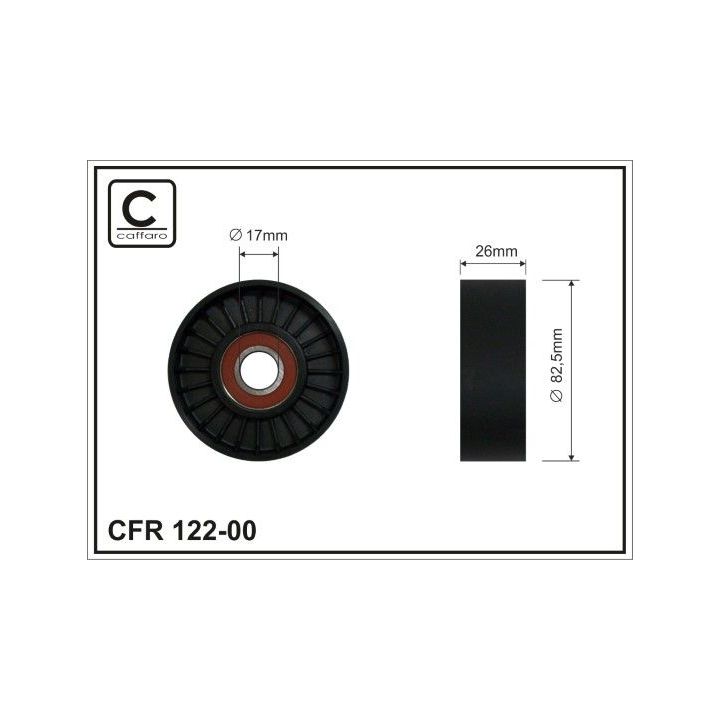Kreipiantysis skriemulys, V formos rumbuotas diržas CAFFARO 122-00