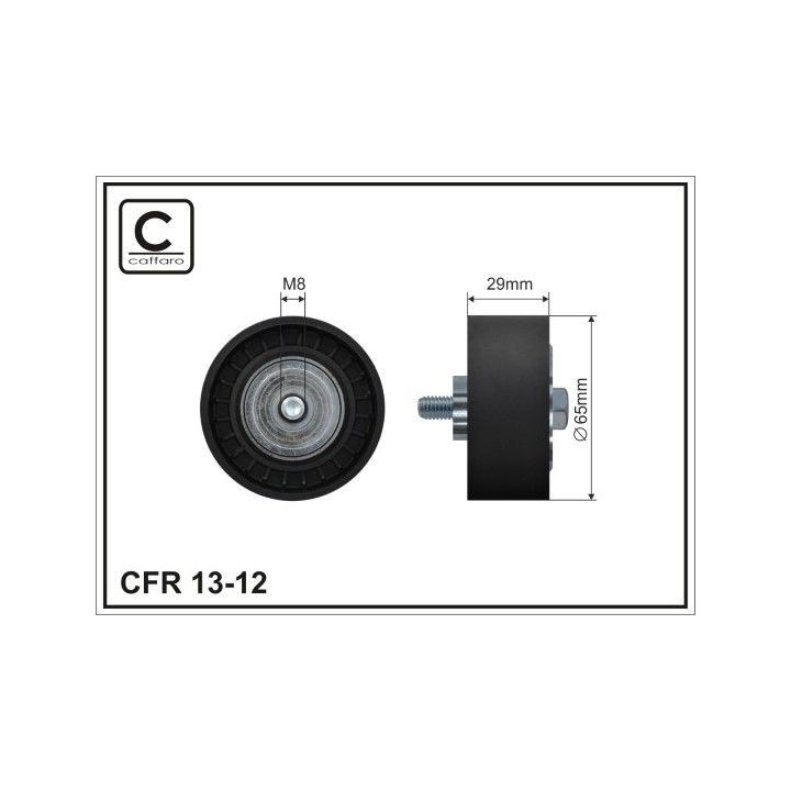 Kreipiantysis skriemulys, V formos rumbuotas diržas CAFFARO 13-12