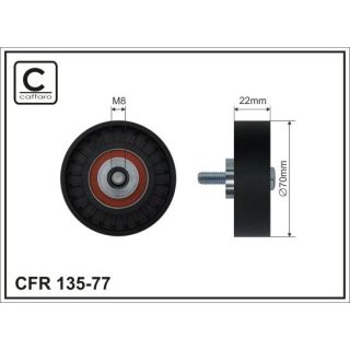 Kreipiantysis skriemulys, V formos rumbuotas diržas CAFFARO 135-77