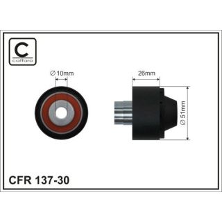 Kreipiantysis skriemulys, V formos rumbuotas diržas CAFFARO 137-30