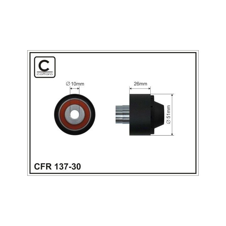 Kreipiantysis skriemulys, V formos rumbuotas diržas CAFFARO 137-30
