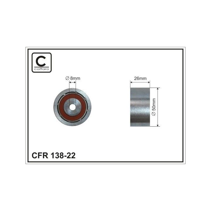 Kreipiantysis skriemulys, V formos rumbuotas diržas CAFFARO 138-22