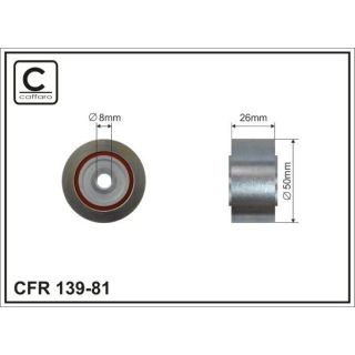 Kreipiantysis skriemulys, V formos rumbuotas diržas CAFFARO 139-81